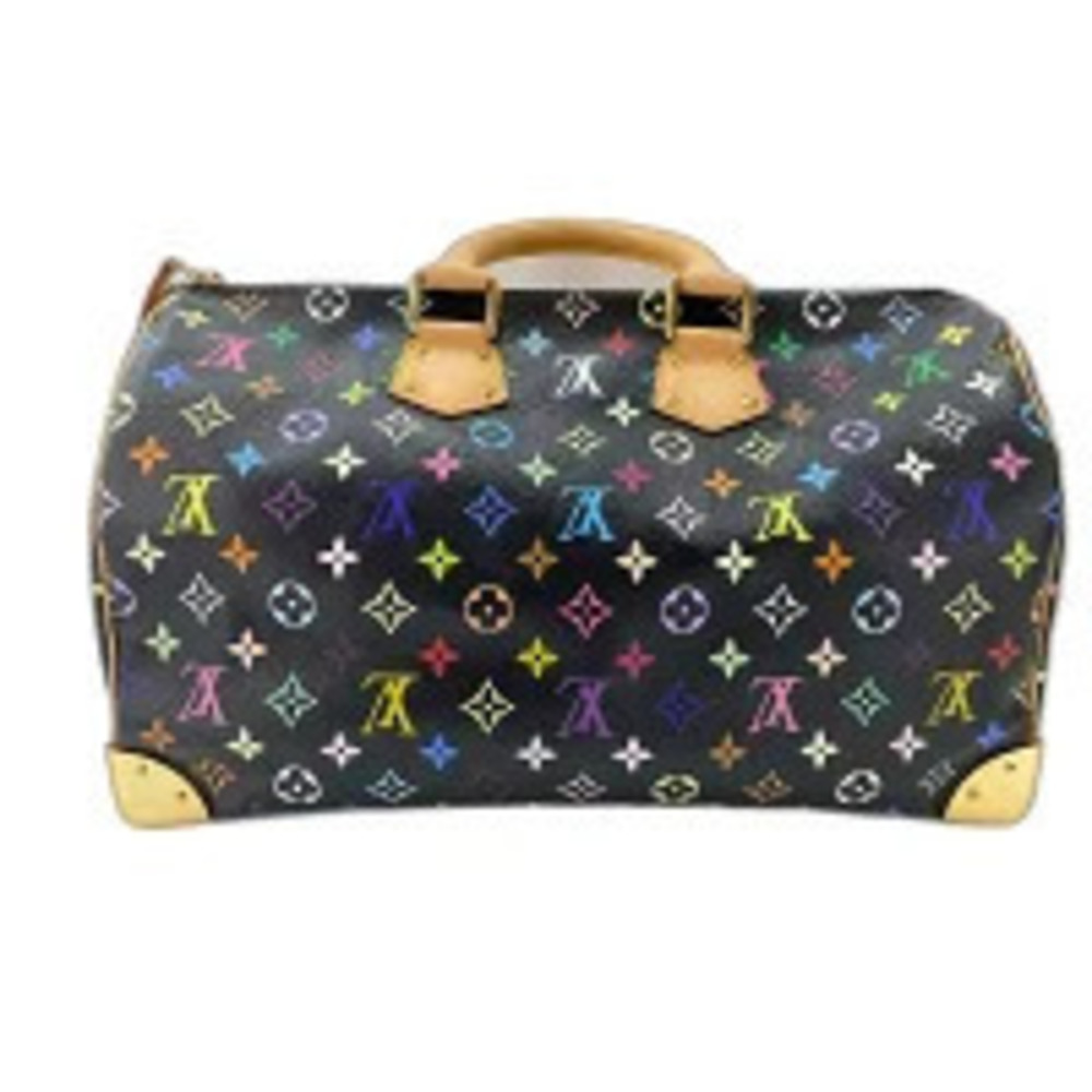 Louis Vuitton Monogram Multicolor Takashi Murakami Speedy Handbag Black